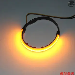 2 件裝摩托車前叉 LED 燈條轉向信號指示燈環形轉向燈