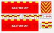 Code 3 Adhesive Vinyl Decal Suit 1/76 Oxford Diecast Rigid - Fire Bulk Foam Unit