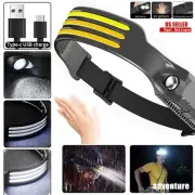 1pcs LED Headlamp USB Rechargeable Headlight Torch Work Light Bar Head Band Lamp