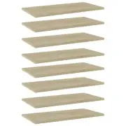 Replacement Bookcase Shelf Panel Set Sonoma Oak 60x30cm Bookshelf Boards 8 pcs