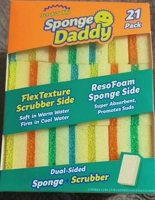 (21 pack) Scrub Daddy Sponge Daddy - Scratch-Free Multipurpose Dish Sponge