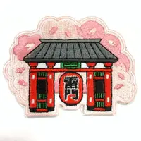 在飛比找松果購物優惠-日本Q版-雷門 皮夾 皮包 手機 刺繡貼布 電繡貼 背膠補丁