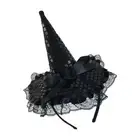 Halloween Hair Decorations Accessories Girls Lace Witch Hat Headband