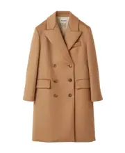 Double-breasted camel hair coat IT36 camel brown