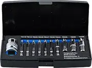 BGS 9170 | Screw Extractor Set | for damaged T-Star (for Torx) T10 - T55 | 11 pcs.