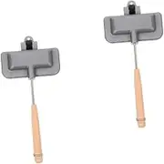 2pcs Sandwich Maker Double-sided Frying Pan Non-stick Baking Tray Detachable Pan