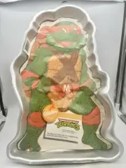 Wilton Cake Pan Teenage Mutant Ninja Turtles TMNT 1989 Michelangelo Vintage B1