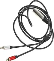 HAMPPLIES Audio Transferring Cable XLR to RCA Adapter Cord Durable Microphone Connection Cable for Sound Quality