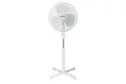 Heller 40cm Pedestal Oscillating Floor Fan White stand fan