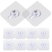 10 Pcs Kitchen Wall Hooks No Trace Screw Sticker Picture for Hanging Supplies