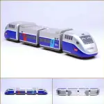 法國高鐵TGV列車 鐵支路4節迴力小列車 迴力車 火車玩具 壓克力盒裝 QV040T1 TR台灣鐵道