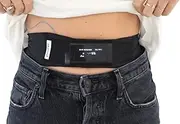 Glucology Insulin Pump Holder Waist Belt for Adults – Soft, Elastic & Breathable Fabric with Mesh Window for Easy Viewing | Comfortable for Daily Wear and Sleeping | Fits Waist Sizes 56–76cm | Black