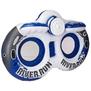 Intex River Run II Two Person Inflatable Floating Lake Tube w/ Cooler Blue/White