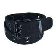 New CTM Kids 2 Hole Roller Buckle Canvas Belt