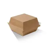 250 X Kraft Brown Disposable Burger Boxes Bulk Takeaway Party Box