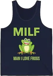 [Sumairah] Funny Milf Man I Love Frogs Sarcastic Frog Lovers Tank Top