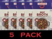 5x SWANSON Beef Broth 100% Natural - Gluten Free 48 oz Carton 3 Lbs - 5 PACK