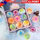 9Pcs Dried Flower Bubble Bath Organic Salt Essential Oil Natural Bath Bomb Balls