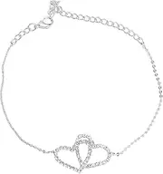 [Tummy Tub] Bracelets,Bracelet Jewellery,Anklet String Charm,Wave Bracelet Anklets Women's Girls Style Chains Beach Anklets Jewellery Anklets Adjustable Size Silver Chain (Color : Silver)