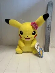 2022 Pokemon Pikachu Licensed Witg Pink Flower In Ear 9” Plush New W/ Tags