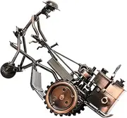 Retro Tractor Model for Home Iron Tractor Ornament Vintage Decor for Office and Living