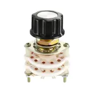 4P5T 4 Pole 5 Throw 2 Deck Band Channel Rotary Switch Selector with Plastic Knob