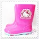 ♥小花花日本精品♥ Hello Kitty 立體臉止滑 耐髒兒童甜美 雨鞋出清賠售 桃紅 16cm 715941