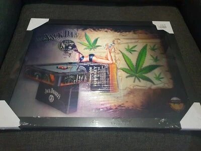 3 Dimension 3D JACK DANIELS Old No7 pool table 3-in-1 Framed Lenticular Picture