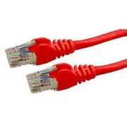 Dynamix PLR-C6A-2 Cat6 RJ45 Patch Lead - 2m - Red UTP - T568A - 250MHz - 24AWG - Slimline - Snagless - Gold Plated [PLR-C6A-2]