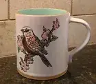 SONGBIRD Orange Brown & FLOWERS Spectrum Designz 18 oz MUG Coffee Cup 2020 NEW