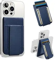 LDSXAY for MagSafe Wallet, Newest iPhone Wallet with Adjustable Stand & Money Clip, 10+ Cards Holder, Vegan Leather, Blue