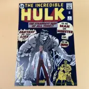 Stan Lee Autographed Incredible Hulk #1 Cover Print 8x12 Signed COA Hologram