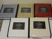 one new CHAPS Damask Stripe bedskirt pima cotton chap bed full queen cal & king