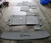 2001 Bayliner 2655 Swim Platform Cockpit Pad Boat EVA Foam Faux Teak Floor Mat