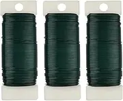 3 Pack Flexible Green Wire - 118 Yards, 22 Gauge, Paddle Wire for Crafts, Christmas Wreaths, Tree & Flower Arrangements