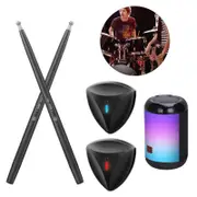 Powerstrike AIR Virtual Electronic Drum Kit - 7-Piece Invisible Digital Drum Set w/ Drumsticks, Foot Pedal Sensors & Speaker