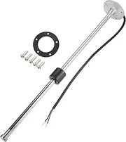 X AUTOHAUX Universal Marine Fuel Sending Unit Float Replacement Fuel Gauge Gas Tank Diesel Water Level Sender Unit Sensor, 19" 480mm, Anti-Corrosion, Stainless Steel, Silver Tone