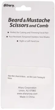 Beard & Mustache Scissors / Comb Bundle - 2 Pc ea, Model #210-MULTI