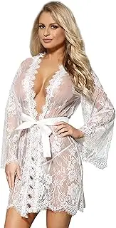 [Yummy Bee] Sexy Lingerie for Women Sets Lace Robe See Through Lingerie Negligee Babydoll Plus Size Lingerie UK Chemise Dress 8-26