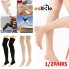 1/2Pair Compression Stockings Open Toe Varicose Veins Medical Thigh High Support