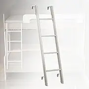 White Bunk Bed Ladder Loft Bed Ladder with 2 Hooks, Camping Ladder with Adjustable Hooks, Replaceable Loft Ladder, Load Capacity 150 Kg/330 Lbs (Size : 130cm/50)