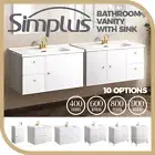 Simplus Bathroom Vanity Unit Sink Storage Cabinet With Ceramic Basin Furniture