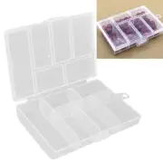 6 Grids Clear Organizer Box Sealing Cover Jewelry Storage Container Box For BX5