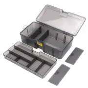 Fishing Tackle Box Waterproof Plastic Double Layer Spinner Tool Accessories GS