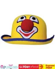 Circus Top Hat Clown With Smiley Face Costume Birthday Funny Accessory