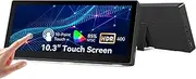 10.3'' Small Touchscreen Monitor, 400cd/m², VESA, IPS Stretched Bar Mini Travel Touch Display 1920 * 720 HDMI USBC, Portable Touch Screen for Laptop Computer Windows Aida64 GPU CPU RAM Monitoring