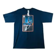 NWT VTG DS BOSS by IG Design Blue Basketball Graphic T-Shirt Mens Size 2XL XXL
