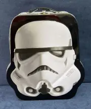 Star Wars StormTrooper Mask Helmet Shaped Embossed Tin Tote Lunchbox