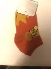 Disney Store Kids Brown Yellow Cotton Ankle Lion King Simba Socks Medium 10-13