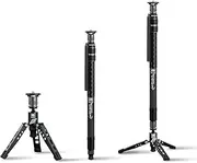 SIRUI SVM-145 Monopod Carbon Fibre Camera, 145 cm Carbon Monopod Rapid System One-Level Height Adjustment, Modular Design 3 in 1, Load Capacity up to 10 kg